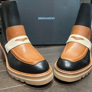 Bernardo Somers Multi Antique Calf stacked heels